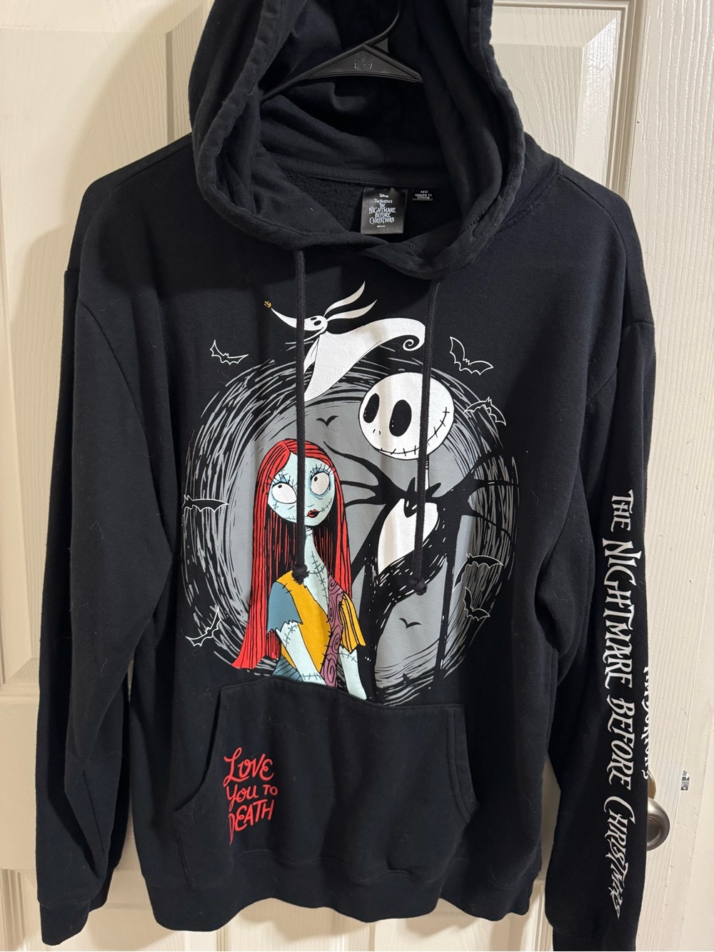 The Nightmare Before Christmas Jack & Sally Black Pullover Hoodie